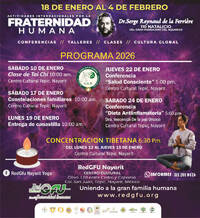 Evento Semana Fraternidad Humana 2026 Nayarit de la RedGFU